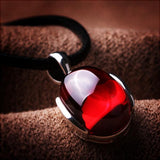 High-end Natural Garnet Sterling Silver Necklace Pendant