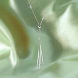 925 Silver Necklace Women Choker Tassels Long Chain Gift