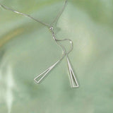 925 Silver Necklace Women Choker Tassels Long Chain Gift