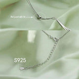 925 Silver Necklace Women Choker Tassels Long Chain Gift