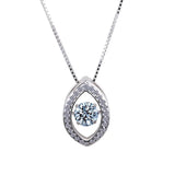 Elegant S925 Sterling Silver Pendant Necklace with Smart Dance Packing