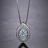 Elegant S925 Sterling Silver Pendant Necklace with Smart Dance Packing