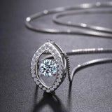 Elegant S925 Sterling Silver Pendant Necklace with Smart Dance Packing