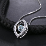 Elegant S925 Sterling Silver Pendant Necklace with Smart Dance Packing