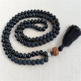 8mm Agate 108 Beads Tassels Necklace Wrist Chakra Colorful Cuff