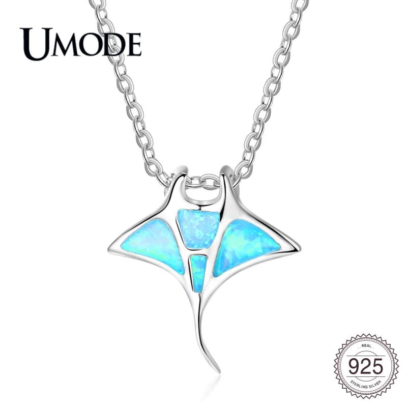 925 Silver Mobula Fish Pendant Necklace for Women ALN0479