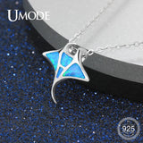 925 Silver Mobula Fish Pendant Necklace for Women ALN0479
