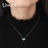 925 Silver Mobula Fish Pendant Necklace for Women ALN0479
