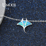 925 Silver Mobula Fish Pendant Necklace for Women ALN0479
