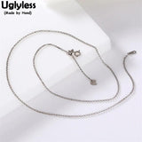 Adjustable Silver Chains Necklace for Women with Heart Charm