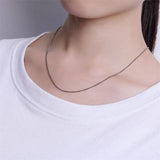 Adjustable Silver Chains Necklace for Women with Heart Charm