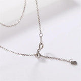 Adjustable Silver Chains Necklace for Women with Heart Charm