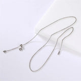 Adjustable Silver Chains Necklace for Women with Heart Charm