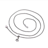 Adjustable Silver Chains Necklace for Women with Heart Charm