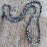 108 Labrador Gemstone Beads Necklace Taseel National Style