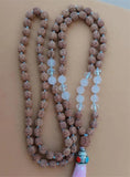 8mm Rudraksha 108 Beads Tassel Necklace Bracelet