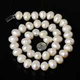 10-11MM Short Freshwater Pearl Necklace, Full & Glossy, Natural Textured Shapes