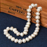 10-11MM Short Freshwater Pearl Necklace, Full & Glossy, Natural Textured Shapes
