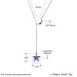 925 Sterling Silver Moon and Star Pendant Necklace
