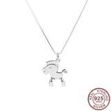 Little Horse Pendant S925 Sterling Silver Necklace for Women