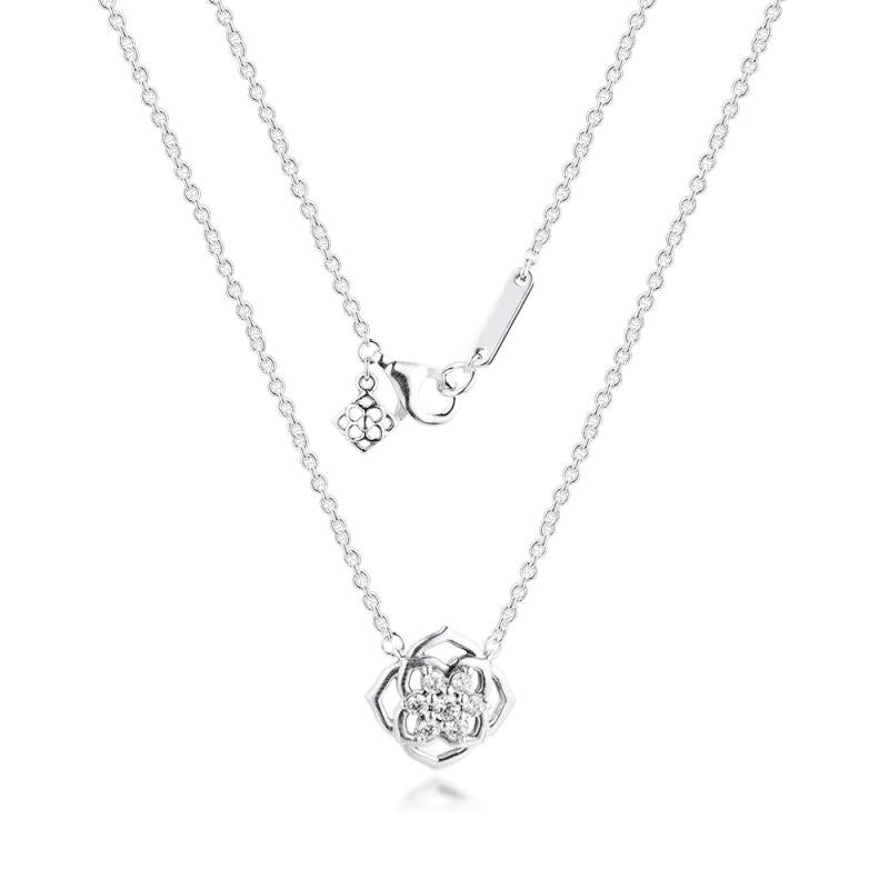 Timeless Rose Petals Girl Collier Necklace for Women