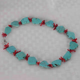Turquoise Gemstone DIY Coral Branch Necklace Chain 18inches