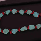 Turquoise Gemstone DIY Coral Branch Necklace Chain 18inches