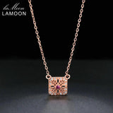 Natural Ruby Sterling Silver Pendant Necklace Rose Wedding Jewelry