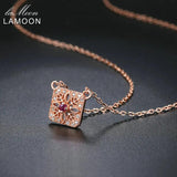 Natural Ruby Sterling Silver Pendant Necklace Rose Wedding Jewelry