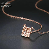 Natural Ruby Sterling Silver Pendant Necklace Rose Wedding Jewelry