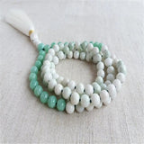 8mm Jade 108 Beads Tassel Necklace Bracelet Buddhist Prayer
