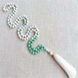 8mm Jade 108 Beads Tassel Necklace Bracelet Buddhist Prayer