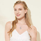 Eudora 925 Silver Mother-Daughter Flower Pendant Necklace