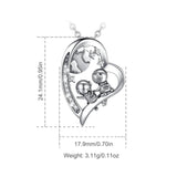 Eudora Astronaut Planet Necklace Heart-shaped Pendant