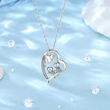 Eudora Astronaut Planet Necklace Heart-shaped Pendant