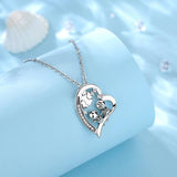 Eudora Astronaut Planet Necklace Heart-shaped Pendant