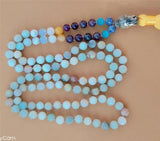 8mm Amazonium 108 Beads Tassel Necklace Chakra Healing