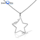 Personalized Hollow Star 925 Sterling Silver Name Necklace