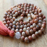 8mm Rose Quartz Beads Necklace Bless Inspiration Pray