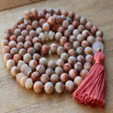 8mm Rose Quartz Beads Necklace Bless Inspiration Pray