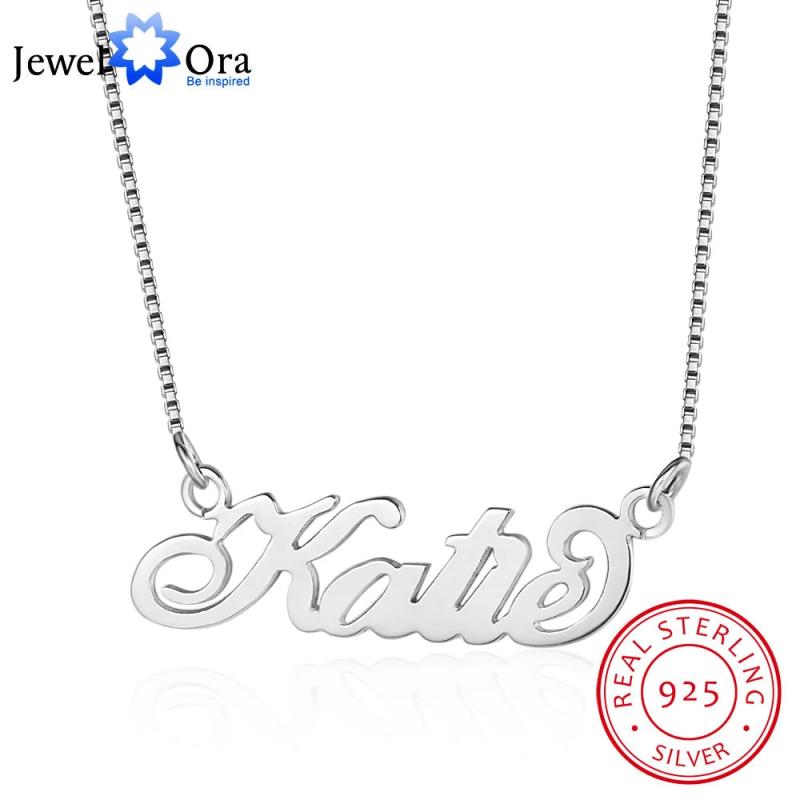 Personalized 925 Silver Name Necklace Anniversary Gift Women