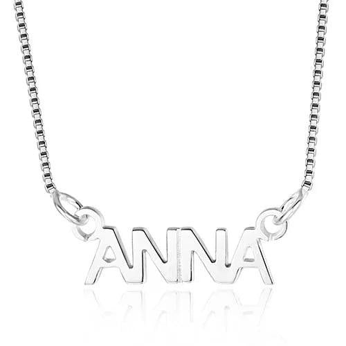 Personalized Style Name Necklace 925 Sterling Silver Pendant