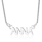 Personalized Style Name Necklace 925 Sterling Silver Pendant