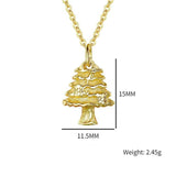 YYSUNNY 925 Silver Necklace Xmas Tree Pendant Collarbone Chain Gift
