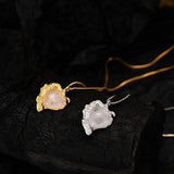 Pink Crystal Love Necklace S925 Silver Agate Pendant