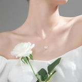 925 Sterling Silver Butterfly Short Necklace for Women