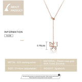 925 Sterling Silver Butterfly Short Necklace for Women