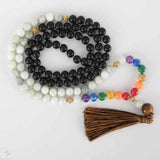 8mm 108 Natural 7 Chakra Agate Jade Beads Necklace
