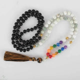 8mm 108 Natural 7 Chakra Agate Jade Beads Necklace