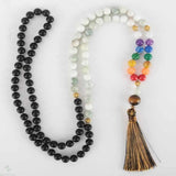 8mm 108 Natural 7 Chakra Agate Jade Beads Necklace